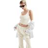 imageSUUKSESS Women Scoop Neck Tank Top Summer Sleeveless Going Out Double Lined Basic Tops01 White