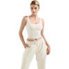 imageSUUKSESS Women Scoop Neck Tank Top Summer Sleeveless Going Out Double Lined Basic Tops01 White