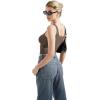 imageSUUKSESS Women Scoop Neck Tank Top Summer Sleeveless Going Out Double Lined Basic TopsBrown