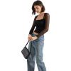imageSUUKSESS Women Sexy Mesh Long Sleeve Tops Trendy Square Neck Going Out T ShirtsBlack