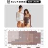 imageSUUKSESS Women Sexy Mesh Long Sleeve Tops Trendy Square Neck Going Out T ShirtsBrown