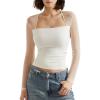 imageSUUKSESS Women Sexy Mesh Long Sleeve Tops Trendy Square Neck Going Out T ShirtsWhite