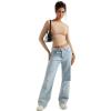 imageSUUKSESS Women Crew Neck Long Sleeve T Shirts Double Lined Tight Fitted Crop TopNude