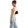 imageSUUKSESS Women Double Lined Fitted Basic T Shirts Scoop Neck Long Sleeve Crop TopNude