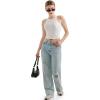 imageSUUKSESS Women High Neck Sleeveless Double Lined Summer Basic Crop Tank Tops 2025White