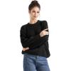 imageSUUKSESS Women Oversized Cable Knit Sweater Fall Long Sleeve Crew Neck Pullover Tops 2024Black