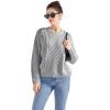 imageSUUKSESS Women Oversized Cable Knit Sweater Fall Long Sleeve Crew Neck Pullover Tops 2024Light Grey