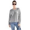 imageSUUKSESS Women Oversized Cable Knit Sweater Fall Long Sleeve Crew Neck Pullover Tops 2024Light Grey