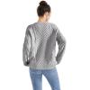 imageSUUKSESS Women Oversized Cable Knit Sweater Fall Long Sleeve Crew Neck Pullover Tops 2024Light Grey