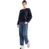 imageSUUKSESS Women Oversized Cable Knit Sweater Fall Long Sleeve Crew Neck Pullover Tops 2024Navy