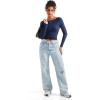 imageSUUKSESS Women Seamless Ribbed Long Sleeve Tops Boat Neck Modal Going Out Fitted ShirtNavy Blue