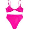 imageSUUKSESS Women Sexy High Waisted Bikini Sets Cheeky High Cut 2 Piece Swimsuits63 Hot Pink