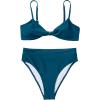 imageSUUKSESS Women Sexy High Waisted Bikini Sets Cheeky High Cut 2 Piece Swimsuits63 Peacock Blue