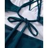 imageSUUKSESS Women One Piece Swimsuit Tummy Control V Neck Crisscross Back Bathing Suit67 Peacock Blue