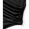 imageSUUKSESS Women Sexy Lace V Neck One Piece Swimsuit Tummy Control Bathing Suit64 Black