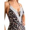 imageSUUKSESS Women Sexy Lace V Neck One Piece Swimsuit Tummy Control Bathing Suit64 Leopard