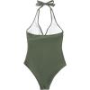 imageSUUKSESS Women Sexy Tummy Control One Piece Swimsuits Halter Push Up Bathing Suits1 Army Green