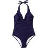 imageSUUKSESS Women Sexy Tummy Control One Piece Swimsuits Halter Push Up Bathing Suits1 Dark Blue