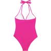 imageSUUKSESS Women Sexy Tummy Control One Piece Swimsuits Halter Push Up Bathing Suits1 Hot Pink