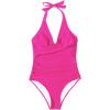 imageSUUKSESS Women Sexy Tummy Control One Piece Swimsuits Halter Push Up Bathing Suits1 Hot Pink
