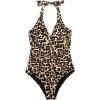 imageSUUKSESS Women Sexy Tummy Control One Piece Swimsuits Halter Push Up Bathing Suits1 Leopard