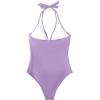 imageSUUKSESS Women Sexy Tummy Control One Piece Swimsuits Halter Push Up Bathing Suits1 Light Purple