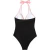 imageSUUKSESS Women Sexy Tummy Control One Piece Swimsuits Halter Push Up Bathing Suits1 Pink Black