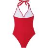 imageSUUKSESS Women Sexy Tummy Control One Piece Swimsuits Halter Push Up Bathing Suits1 Red