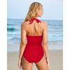 imageSUUKSESS Women Sexy Tummy Control One Piece Swimsuits Halter Push Up Bathing Suits1 Red