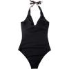 imageSUUKSESS Women Sexy Tummy Control One Piece Swimsuits Halter Push Up Bathing Suits1 Retro Floral Black