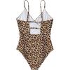 imageSUUKSESS Women Sexy Wrap Push Up One Piece Swimsuit Tummy Control Bathing Suit89 Leopard