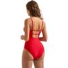 imageSUUKSESS Women Sexy Wrap Push Up One Piece Swimsuit Tummy Control Bathing Suit89 Red