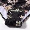 imageSUUKSESS Women Slimming Ruffle One Piece Swimsuits Ruched Tummy Control Bathing Suits1 Black Floral Printed