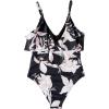 imageSUUKSESS Women Slimming Ruffle One Piece Swimsuits Ruched Tummy Control Bathing Suits1 Blackpink Floral