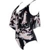 imageSUUKSESS Women Slimming Ruffle One Piece Swimsuits Ruched Tummy Control Bathing Suits1 Blackpink Floral