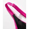 imageSUUKSESS Women Slimming Ruffle One Piece Swimsuits Ruched Tummy Control Bathing Suits1 Hot Pink Black