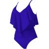 imageSUUKSESS Women Slimming Ruffle One Piece Swimsuits Ruched Tummy Control Bathing Suits1 Royal Blue