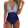 #1 White Blue Striped
