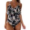 #1 Black Floral Printed