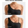 imageSUUKSESS Women Mesh One Shoulder One Piece Swimsuit Tummy Control Bathing Suit88 Black