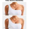 imageSUUKSESS Women Mesh One Shoulder One Piece Swimsuit Tummy Control Bathing Suit88 White