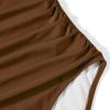 imageSUUKSESS Women Sexy Halter One Piece Swimsuits Ruffle Tummy Control Bathing Suit1 Brown