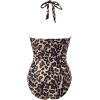 imageSUUKSESS Women Sexy Halter One Piece Swimsuits Ruffle Tummy Control Bathing Suit1 Leopard