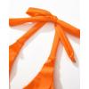 imageSUUKSESS Women Sexy Halter One Piece Swimsuits Ruffle Tummy Control Bathing Suit1 Orange