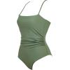 imageSUUKSESS Women Sexy Tummy Control One Piece Swimsuits Square Neck Bathing Suits62 Army Green