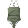 imageSUUKSESS Women Sexy Tummy Control One Piece Swimsuits Square Neck Bathing Suits62 Army Green