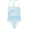 imageSUUKSESS Women Sexy Tummy Control One Piece Swimsuits Square Neck Bathing Suits62 Blue Ditsy Floral