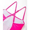 imageSUUKSESS Women Sexy Tummy Control One Piece Swimsuits Square Neck Bathing Suits62 Hot Pink