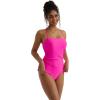 imageSUUKSESS Women Sexy Tummy Control One Piece Swimsuits Square Neck Bathing Suits62 Hot Pink