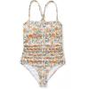 imageSUUKSESS Women Sexy Tummy Control One Piece Swimsuits Square Neck Bathing Suits62 Yellow Floral